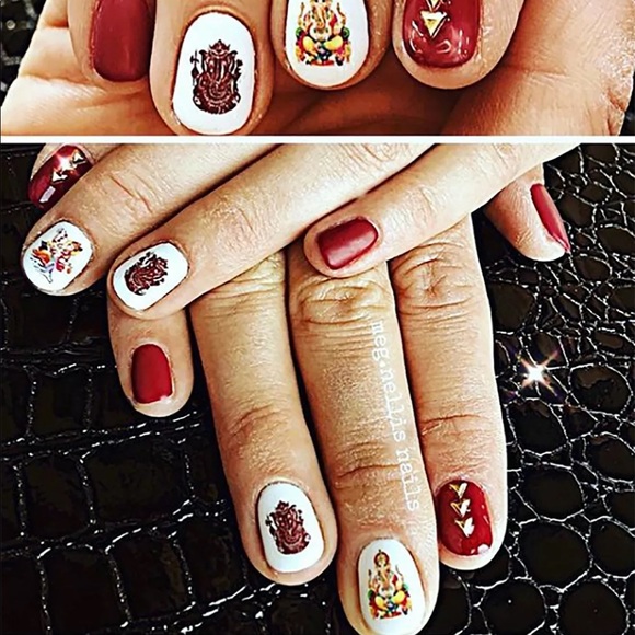 💌BO/GO$6 Ganesha Woman Hindu Meditation Indian Nail Art Waterslide Decals - Picture 7 of 7